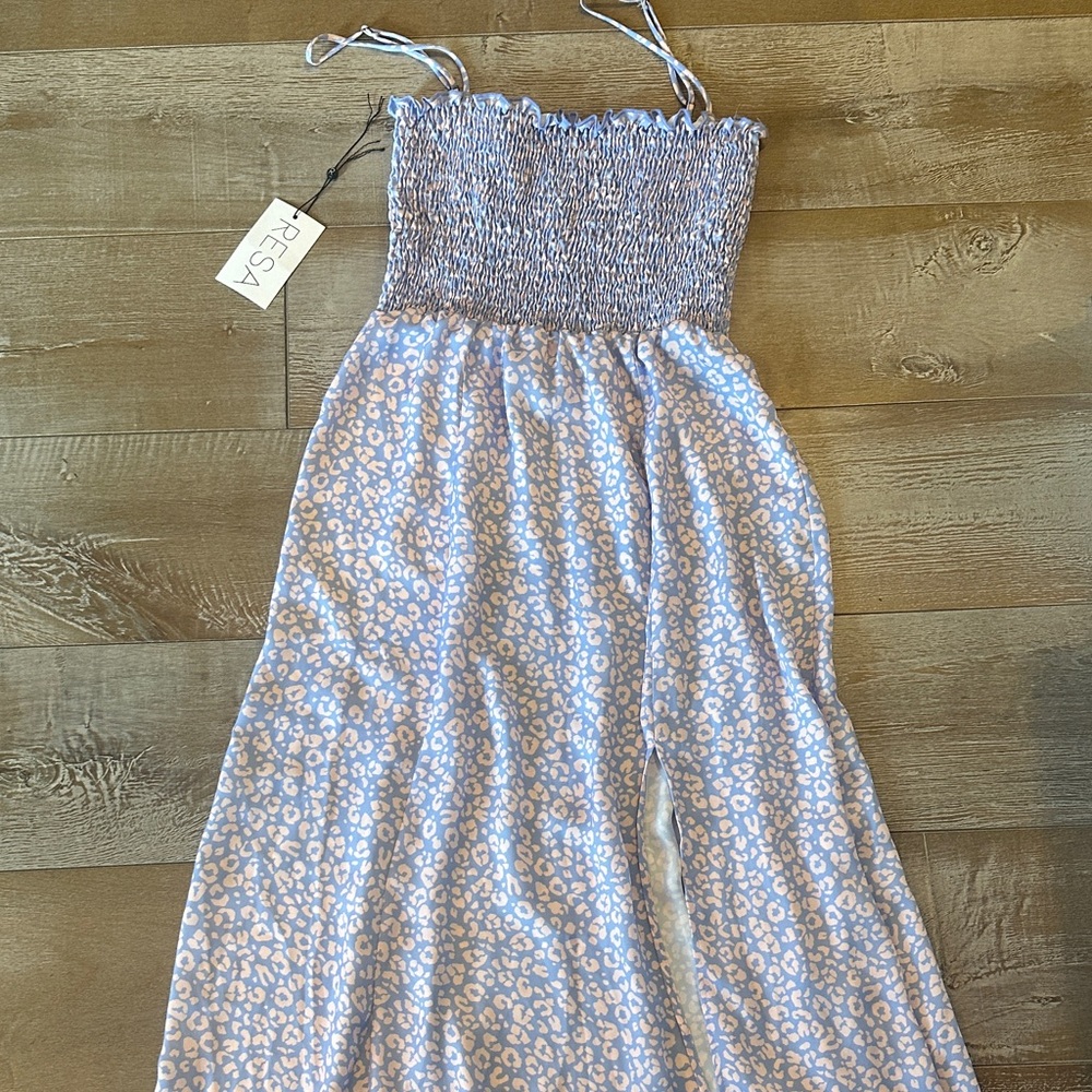 RESA Blue and light pink leopard print Dress